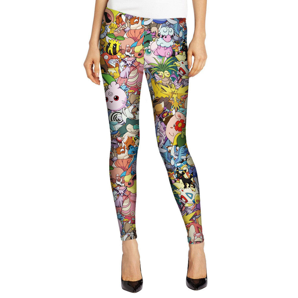 Ladies Alice in Wonderland Fitness Leggings