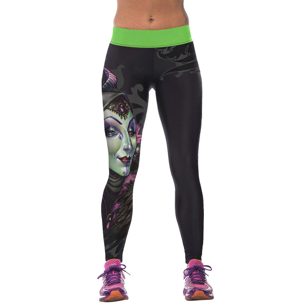 Ladies Alice in Wonderland Fitness Leggings