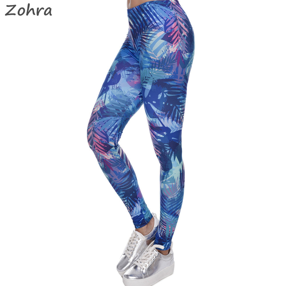 Ladies Tropical Leaves Legging