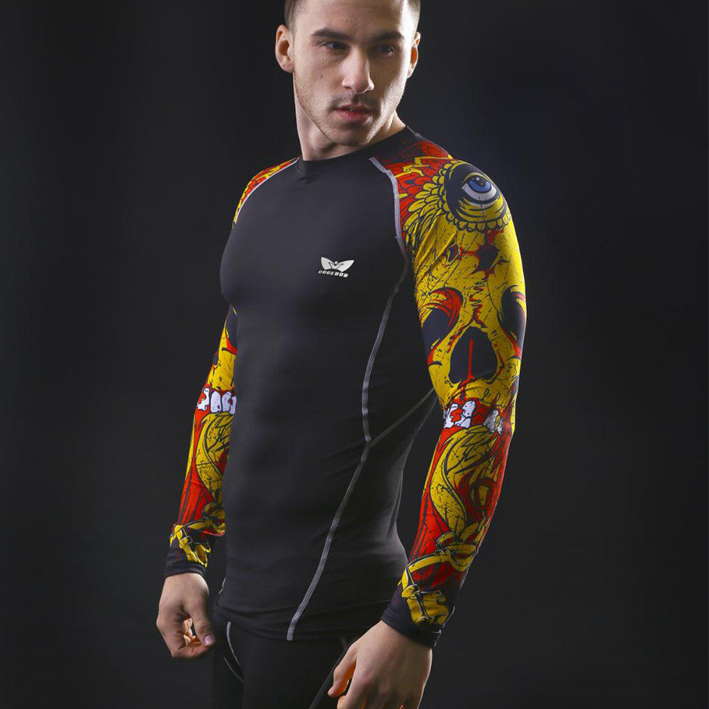 Mens Compression Long sleeve Breathable Quick Dry Shirts