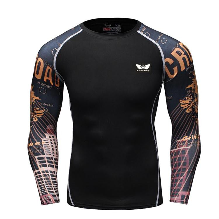 Mens Compression Long sleeve Breathable Quick Dry Shirts