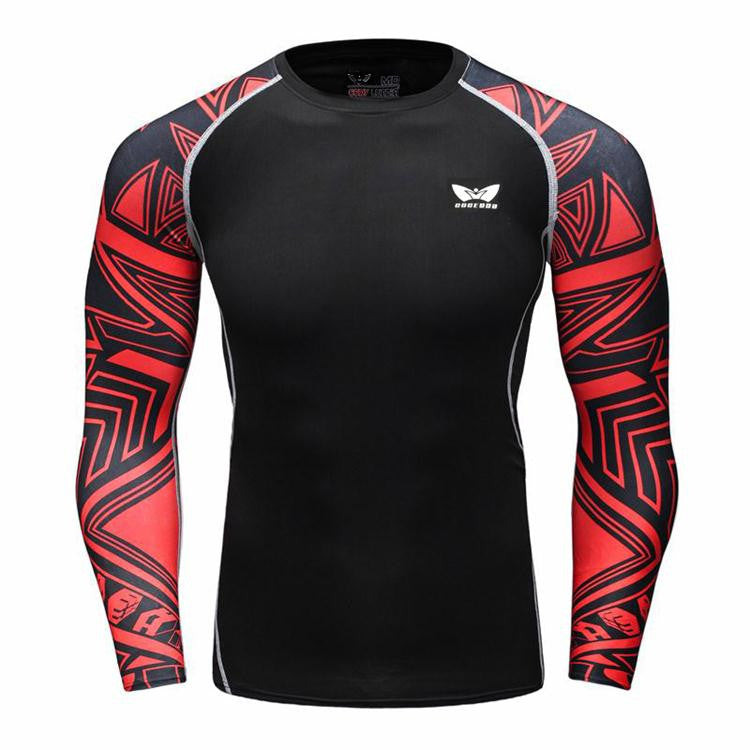 Mens Compression Long sleeve Breathable Quick Dry Shirts