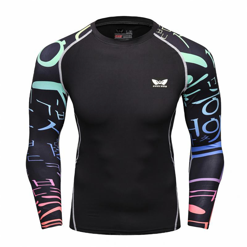 Mens Compression Long sleeve Breathable Quick Dry Shirts