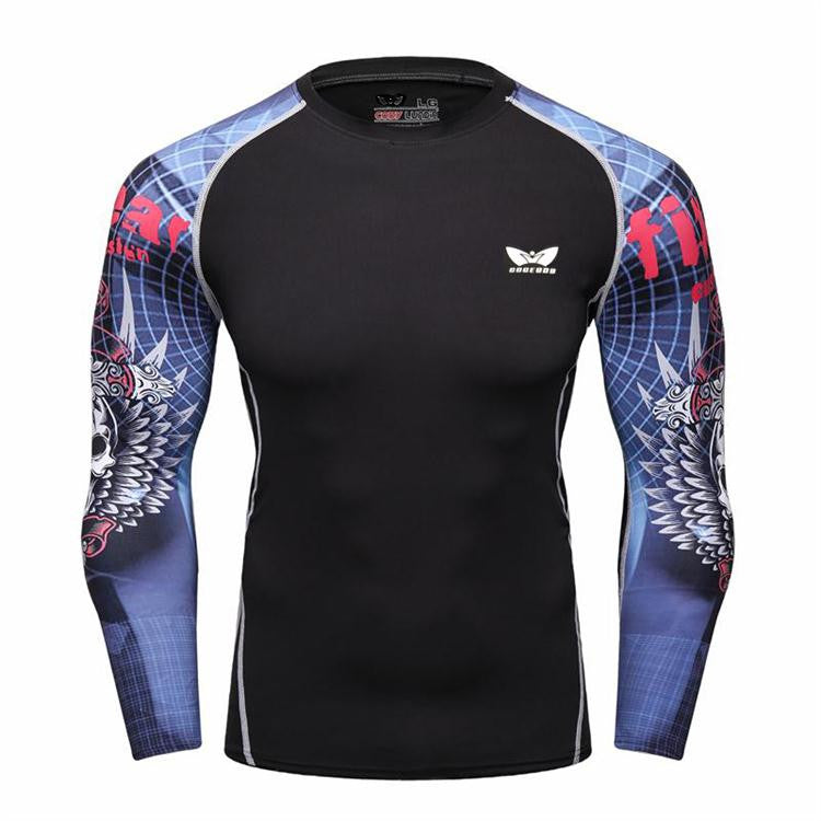 Mens Compression Long sleeve Breathable Quick Dry Shirts