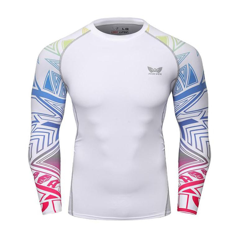 Mens Compression Long sleeve Breathable Quick Dry Shirts