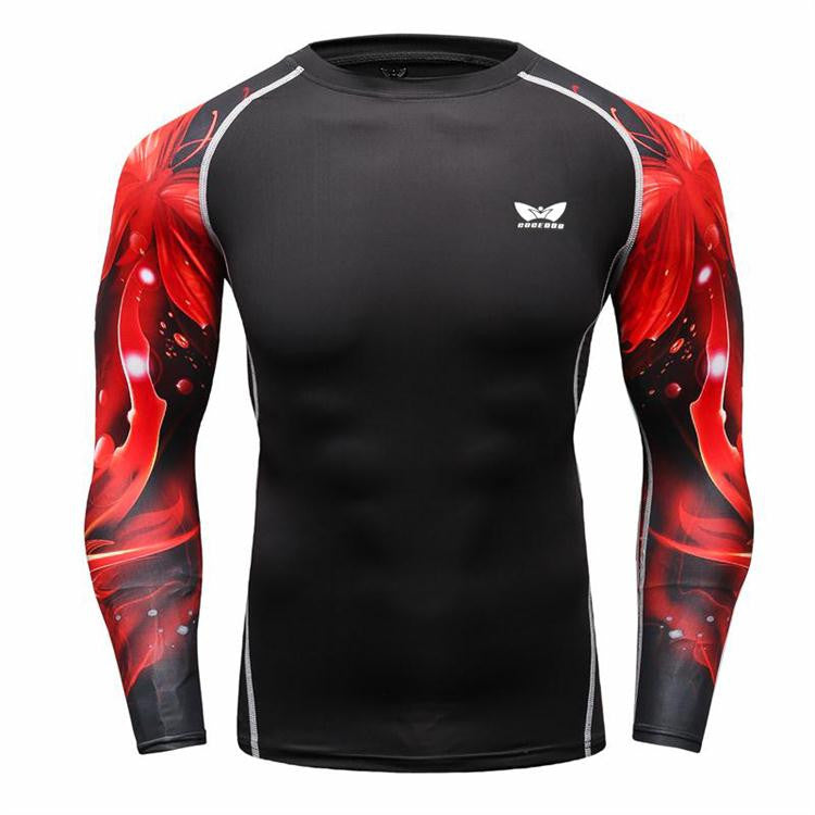 Mens Compression Long sleeve Breathable Quick Dry Shirts