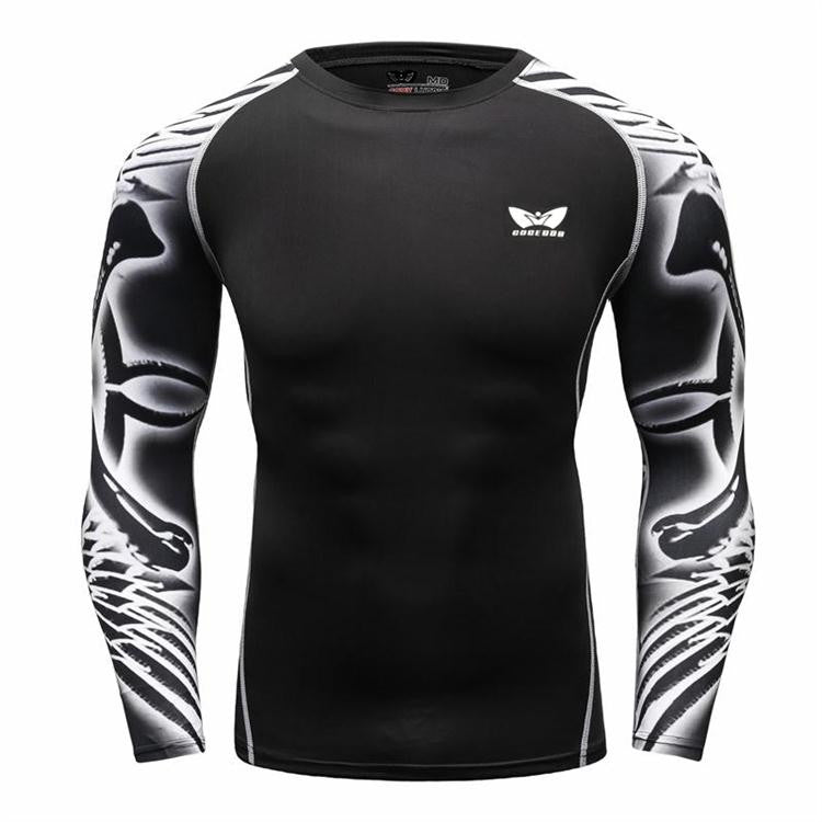 Mens Compression Long sleeve Breathable Quick Dry Shirts