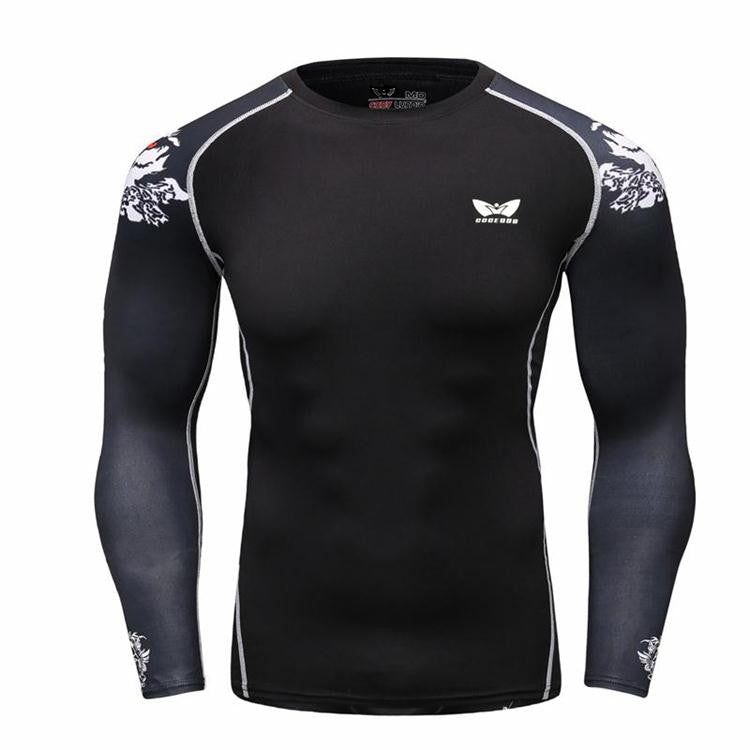 Mens Compression Long sleeve Breathable Quick Dry Shirts