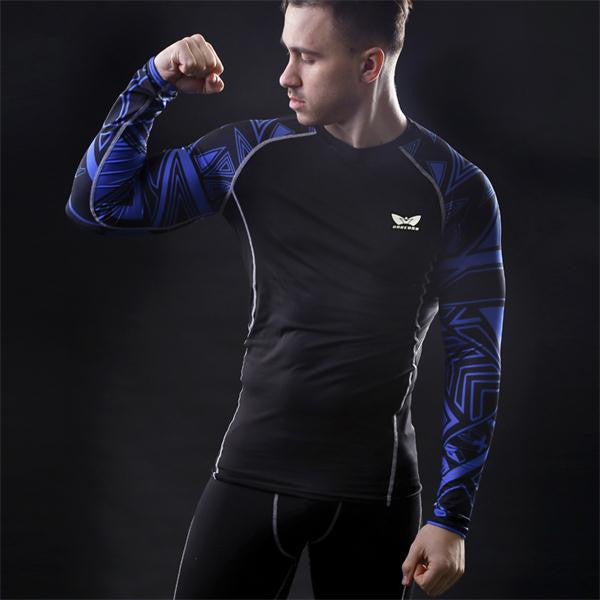 Mens Compression Long sleeve Breathable Quick Dry Shirts