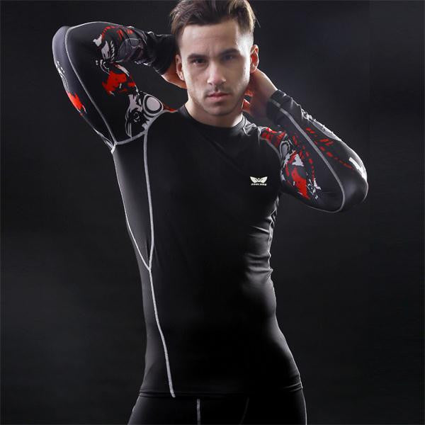 Mens Compression Long sleeve Breathable Quick Dry Shirts