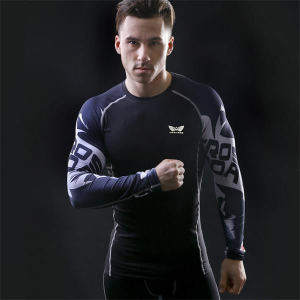 Mens Compression Long sleeve Breathable Quick Dry Shirts