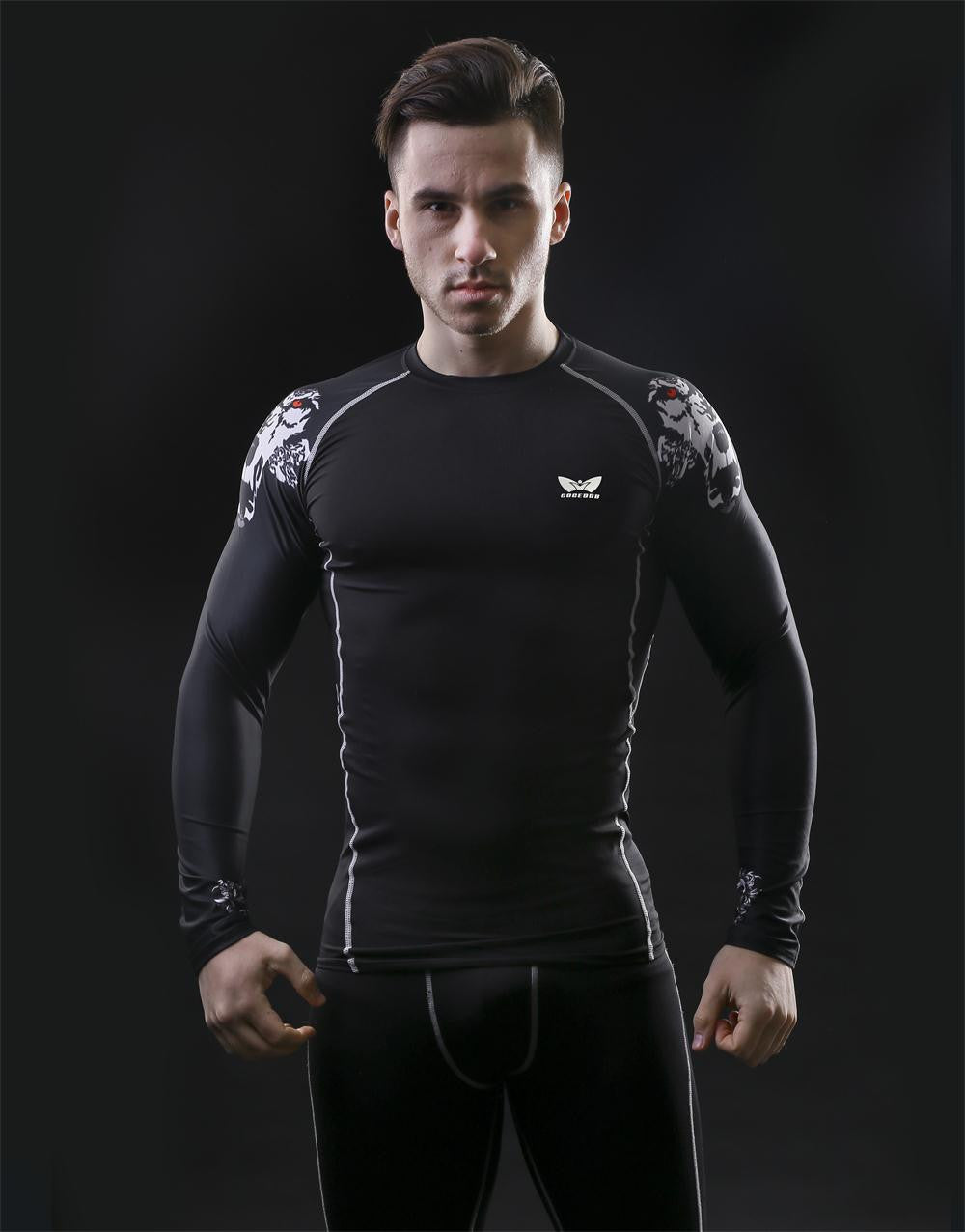 Mens Compression Long sleeve Breathable Quick Dry Shirts