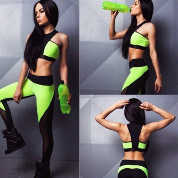 Ladies 2pcs Fitness Suit (Sports Bra and Legging)